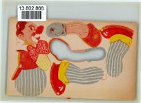 Bastel Karte gestanzt ein Arm fehlt Clown KEINE AK