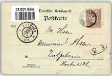 65183 W6200 Wiesbaden 1898 Lithographie Kurhaus Kaiser Wilhelm Denkmal Kochbrunnen Kirche Gruss