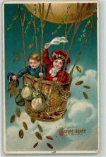 Bonnee Annee Kinder Geld AK Glückwunsch Ballon 1912 Prägedruck