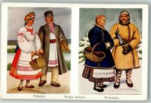 Poleskie Wilenskie Tracht Polen 1939 Künstlerkarte