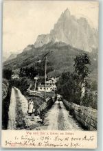 39040 Seis am Schlern Siusi 1906 Gebrauchsspuren Weg nach Seis u. Ratzes am Schlern