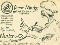 W1000 Berlin, unsortiert Nadler Teile der Gesichtskontur als Kette Lebensmittel KEINE AK