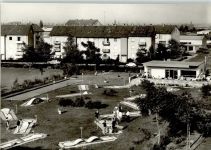 76829 W6740 Landau in der Pfalz Foto AK Minigolf mit Gasthaus Golfstube