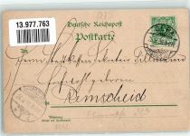 07545 O6500 Gera 1898 Lithographie St. Johannis Kirche Rathaus