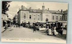 78120 Rambouillet Foto AK Marktszene
