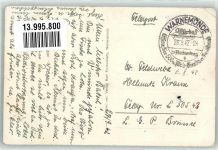 18055 O2540 Warnemünde 1942 Gebrauchsspuren Feldpost WK II Cafe Bechlin
