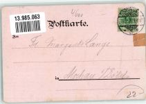 44135 W4600 Dortmund 1900 Gebrauchsspuren Lithographie Altes Rathaus Steigersturm Oberbergamt Kaiser Wilhelm I