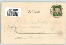 88131 W8990 Lindau Bodensee 1899 Lithographie Hafeneinfahrt Leuchtturm Rathaus