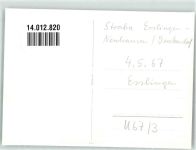 78532 W7200 Eßlingen , Baden - Straba Eßlingen-Neuhausen/Denkendorf 4.5.67 Ort handschriftlich
