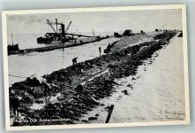 3841 Harderwijk Foto AK Baustelle Deich Zuiderzeewerken
