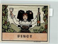 Colmar Kolmar Weinetikett Pinot Tracht Hansi (Waltz) KEINE AK