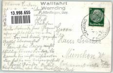 86650 W8853 Wemding Foto AK Wallfahrtstrasse Gasthaus zur Linde