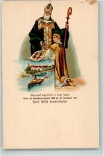 78462 W7750 Konstanz Lithographie Bischof Heinrich I. von Tann Inselhotel