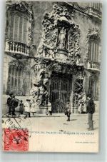 Valencia 1910 Foto AK Palacio del Marques de dos Aguas Marke bildseitig