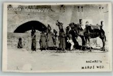 Nazareth Foto AK Tracht Kamel Marys Well