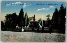 Tarnów Tarnau 1916 Foto AK Denkmal Springbrunnen Schützengarten Militärzensur