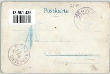89231 W7910 Neu-Ulm 1901 Lithographie sign. Kissling J. Friedens-Kaserne