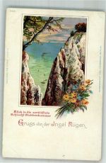 18546 O2331 Stubbenkammer Gebrauchsspuren Lithographie Vorläufer Schlucht Stubbenkammer