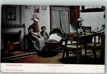 3751 Bunschoten-Spakenburg Foto AK Tracht Visscherbinnenhuisje