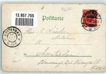 44135 W4600 Dortmund 1897 Lithographie Kaiser Wilhelm-Denkmal Oberpostdirektion Luisen-Tempel