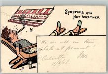 Symptome bei heißem Wetter Humor 1908 Gebrauchsspuren