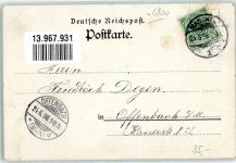 68159 W6800 Mannheim 1898 Lithographie Neckarbrücke Wasserturm Schloss Bahnhof