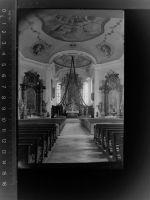86415 W8905 Mering , Schwab GLASNEGATIV Kirche