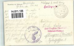 Hranice nad Morave Mährisch Weißkirchen 1940 Foto AK Feldpost WK II Ers.Btl. 335 4. Komp.