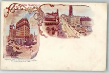 San Francisco Lithographie California Street Crocker Building