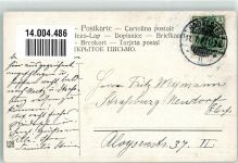 O9933 Bad Elster Mann in der Holzwanne Ort lt. Stempel Moorbad 1911