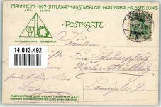 68159 W6800 Mannheim 1907 - Jubiläums Ausstellung Palmenhalle