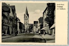 59590 W4787 Geseke - Bachstraße m. Stadtkirche Oldtimer Motorrad