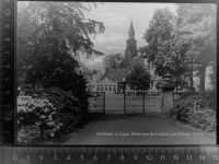 32105 W4902 Schötmar GLASNEGATIV Blick vom Schlosspark zur Reform. Kirche