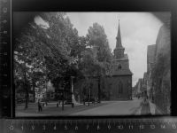 37619 W3452 Bodenwerder GLASNEGATIV Hauptstrasse mit Kirche