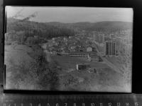 35683 W6340 Dillenburg GLASNEGATIV Blick auf hochhaus m. Berlinerstrasse