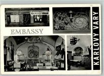 Karlovy Vary Karlsbad 1967 Foto AK Gasthaus Embassy