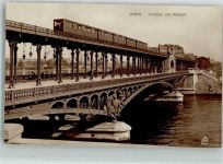 75000 Paris Foto AK Eisenbahn Viadukt de Passy