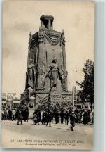 75000 Paris Gebrauchsspuren Kriegerdenkmal Les Fétes de la Victoire 1910