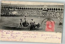 Madrid 1905 Foto AK Stierkampf Marke Bildseitig