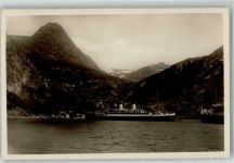 Geiranger Foto AK Merok Dampfschiff