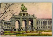 Brüssel Bruxelles Künstlerkarte Arcade du Cinquantenaire