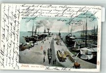 34100 Trieste / Triest / Trst 1903 Foto AK Hafen Molo San Carlo