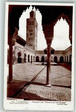 Casablanca 1937 Foto AK Moschee Sidi Mohammed ben Youssef