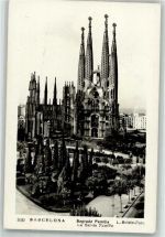 Barcelona Foto AK Kirche Sagrada Familia