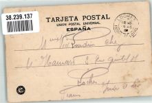 San Sebastian Donostia 1909 Foto AK Palacio de la Diputcacion Marke bildseitig