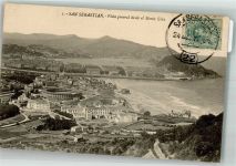 San Sebastian Donostia 1912 Foto AK Monte Ulia Marke bildseitig
