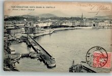 San Sebastian Donostia Hafen Marke bildseitig Hauser y Menet 1901 Foto AK