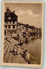 67000 Strasbourg Straßburg Foto AK Waschfrauen Pflanzbad