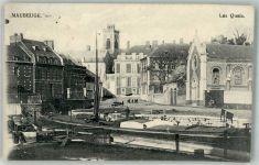 59600 Maubeuge Foto AK Feldpost WK I Landst.Abr. II Nr. 43Les Quais