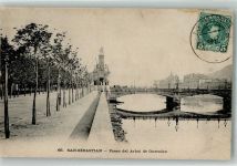 San Sebastian Donostia 1907 Foto AK Paseo del Arbol de Guernika Marke bildseitig